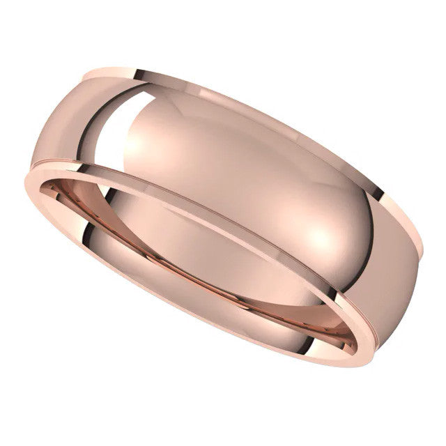 6mm Stepped Comfort Fit Wedding Band