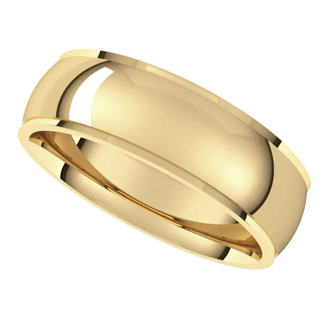 6mm Stepped Comfort Fit Wedding Band