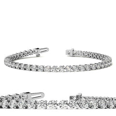 Round Brilliant Moissanite 3-Prong Bracelet, 4.6ct (3mm)