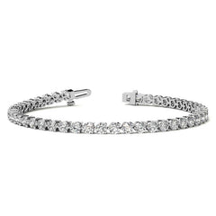 Round Brilliant Moissanite 3-Prong Bracelet, 4.6ct (3mm)