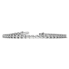 Round Brilliant Moissanite 3-Prong Bracelet, 4.6ct (3mm)