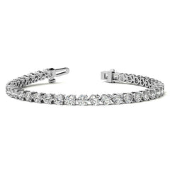Round Brilliant Moissanite 3-Prong Bracelet, 5.7ct (3.5mm)
