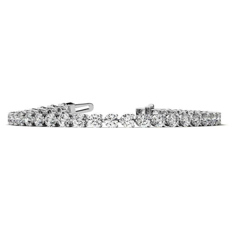 Round Brilliant Moissanite 3-Prong Bracelet, 5.7ct (3.5mm)