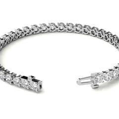 Round Brilliant Moissanite 3-Prong Bracelet, 5.7ct (3.5mm)
