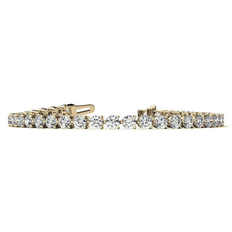 Round Brilliant Moissanite 3-Prong Bracelet, 5.7ct (3.5mm)
