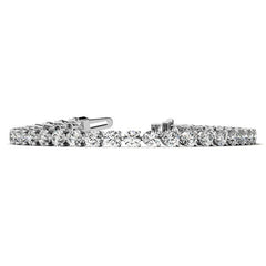 Round Brilliant Moissanite 3-Prong Bracelet, 9.25ct (4.0mm)