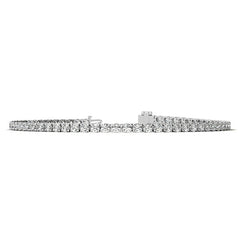 4-Prong 2.4mm Round Brilliant Moissanite Tennis Bracelet 3.0ct - 3.7ct