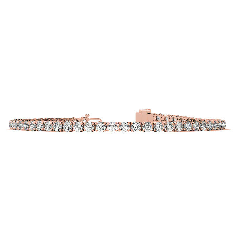 4-Prong 2.7mm Round Brilliant Moissanite Tennis Bracelet 4.2ct - 5.2ct