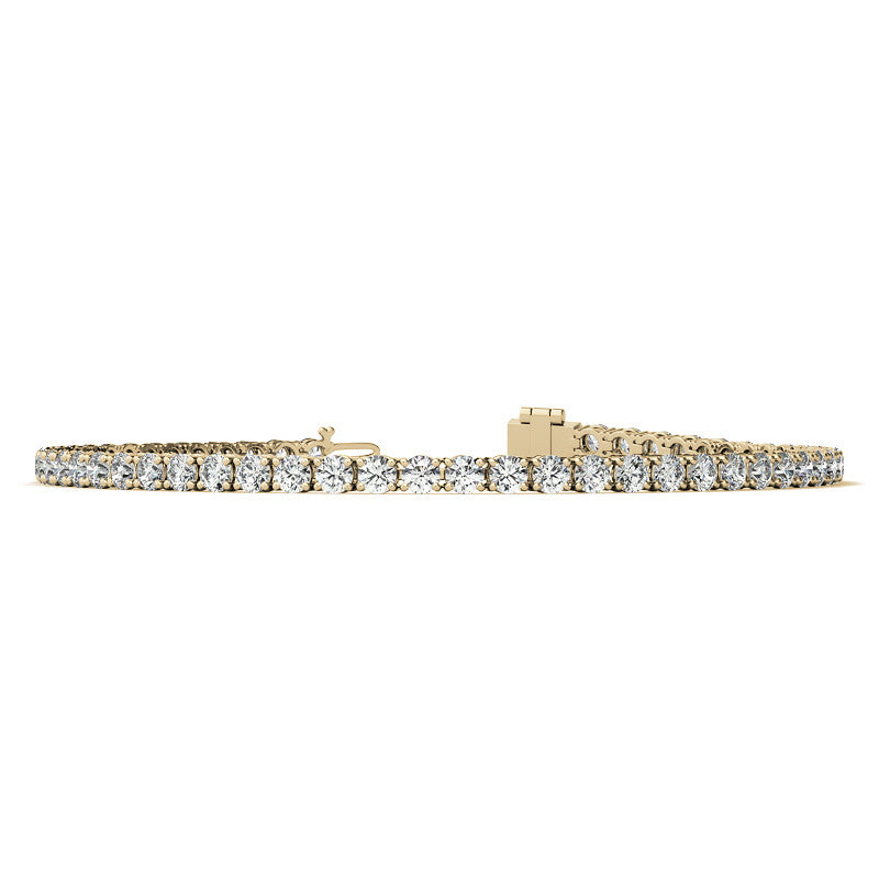 4-Prong 2.7mm Round Brilliant Moissanite Tennis Bracelet 4.2ct - 5.2ct