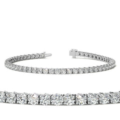 4-Prong 2.7mm Round Brilliant Moissanite Tennis Bracelet 4.2ct - 5.2ct
