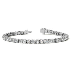4-Prong 3.5mm Round Brilliant Moissanite Tennis Bracelet 6.6ct - 8.1ct