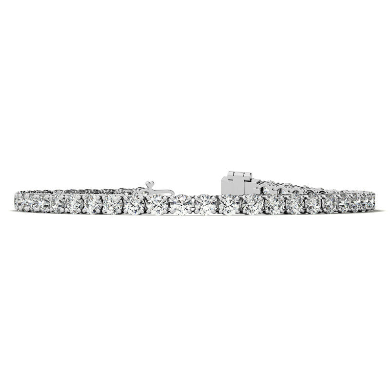 4-Prong 3.5mm Round Brilliant Moissanite Tennis Bracelet 6.6ct - 8.1ct