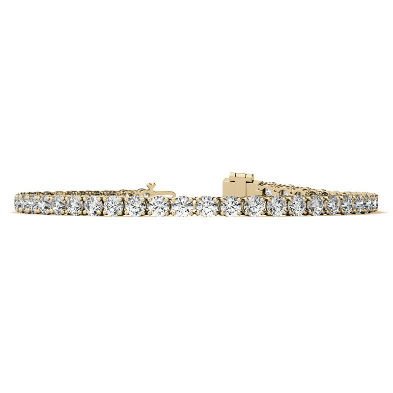 4-Prong 3.5mm Round Brilliant Moissanite Tennis Bracelet 6.6ct - 8.1ct