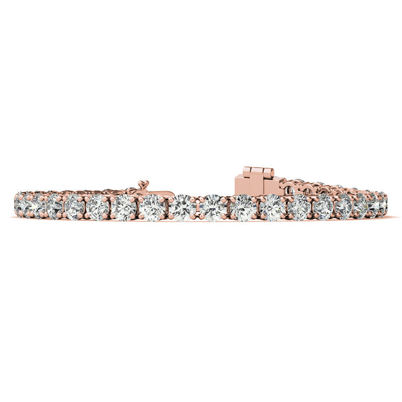 4-Prong 4.5mm Round Brilliant Moissanite Tennis Bracelet 11.2ct - 13.9ct