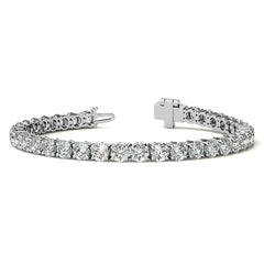 4-Prong 4.5mm Round Brilliant Moissanite Tennis Bracelet 11.2ct - 13.9ct