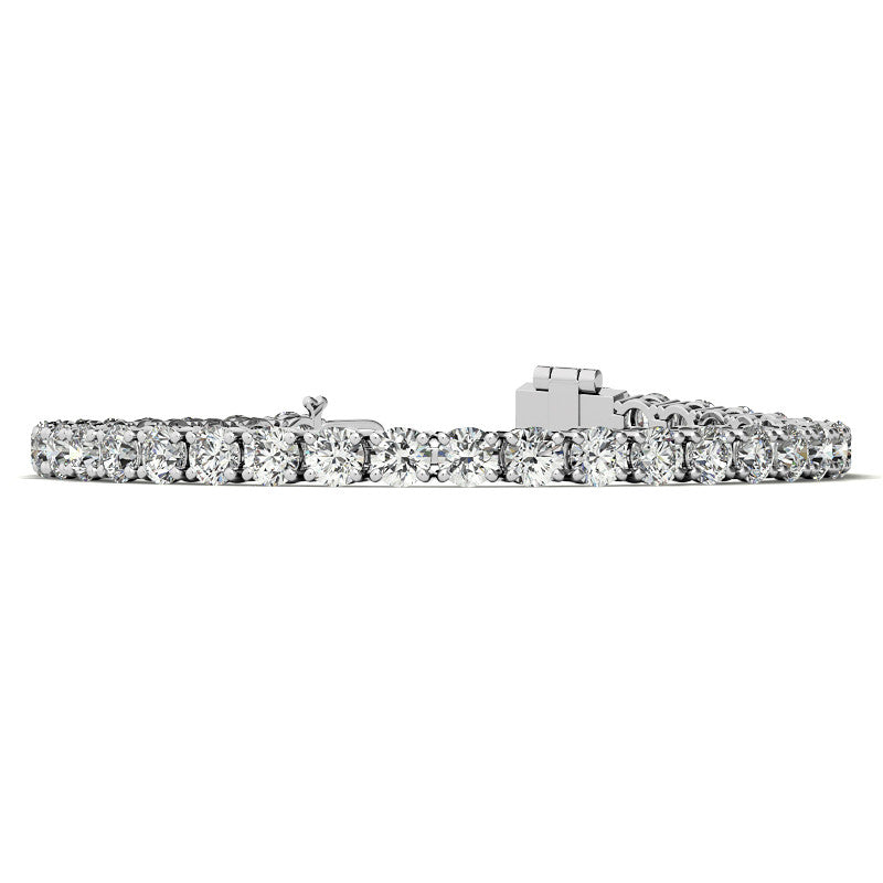 4-Prong 4.5mm Round Brilliant Moissanite Tennis Bracelet 11.2ct - 13.9ct