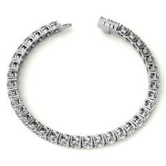 4-Prong 4.5mm Round Brilliant Moissanite Tennis Bracelet 11.2ct - 13.9ct