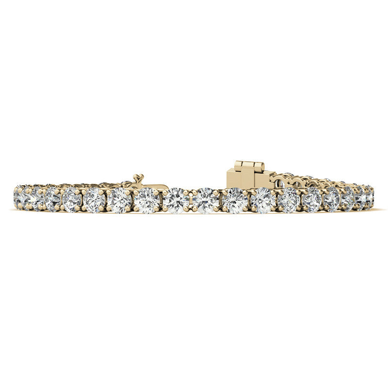 4-Prong 4.5mm Round Brilliant Moissanite Tennis Bracelet 11.2ct - 13.9ct