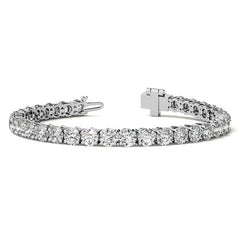 4-Prong 5mm Round Brilliant Moissanite Tennis Bracelet 16.5ct - 19ct