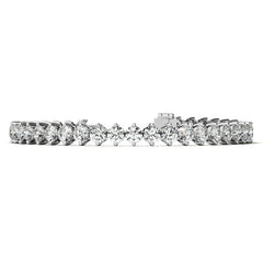 2-Prong 4mm Round Brilliant Moissanite Tennis Bracelet 9.5ct - 11.8ct