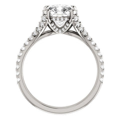 Cushion Split Shank Moissanite Engagement Ring