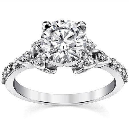 Celtic Knot Round Brilliant Moissanite Engagement Ring