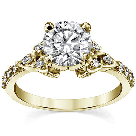 Celtic Knot Round Brilliant Moissanite Engagement Ring