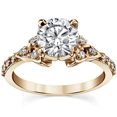 Celtic Knot Round Brilliant Moissanite Engagement Ring