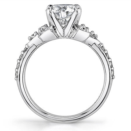 Celtic Knot Round Brilliant Moissanite Engagement Ring