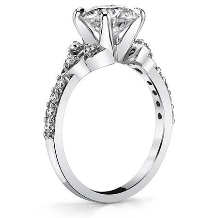 Celtic Knot Round Brilliant Moissanite Engagement Ring