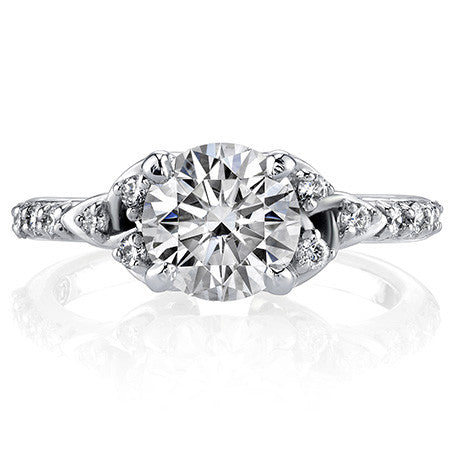 Celtic Knot Round Brilliant Moissanite Engagement Ring