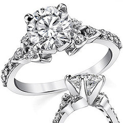Celtic Knot Round Brilliant Moissanite Engagement Ring