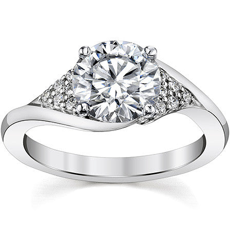 Bypass Round Brilliant Engagement Ring