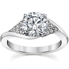 Bypass Round Brilliant Engagement Ring