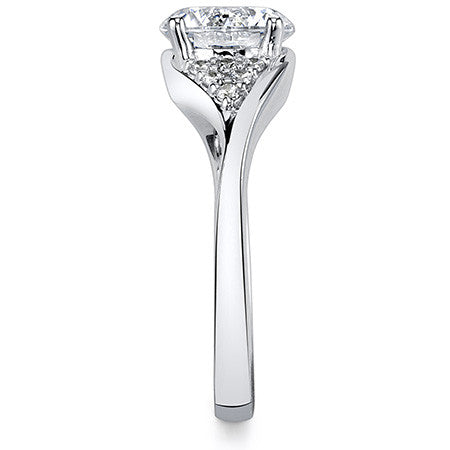 Bypass Round Brilliant Engagement Ring
