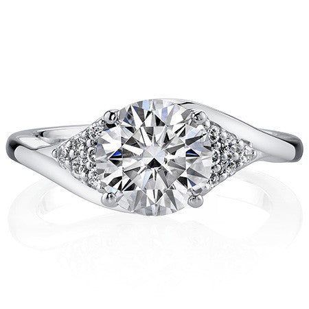 Bypass Round Brilliant Engagement Ring
