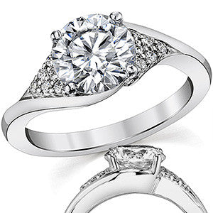 Bypass Round Brilliant Engagement Ring