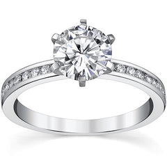 Moissanite Engagement Ring, 0.27ct Channel Set