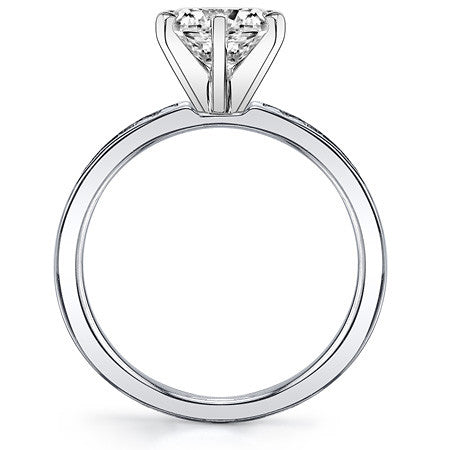 Moissanite Engagement Ring, 0.27ct Channel Set