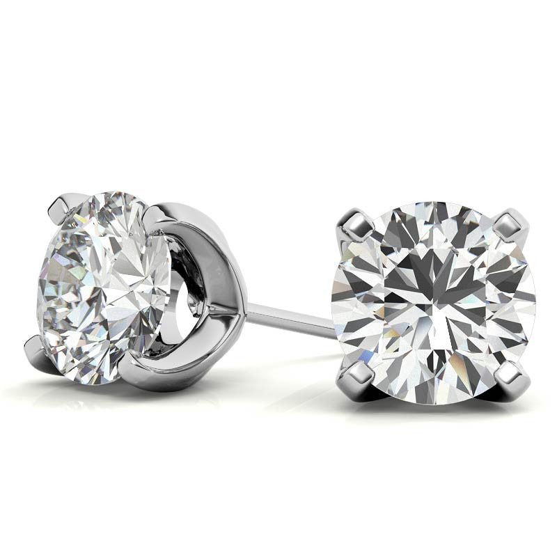 Solstice Round Moissanite Stud Earrings