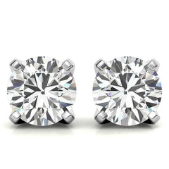 Solstice Round Moissanite Stud Earrings