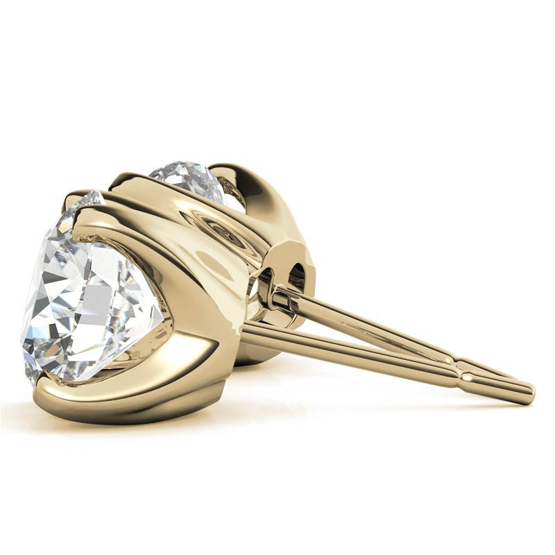 Solstice Round Moissanite Stud Earrings