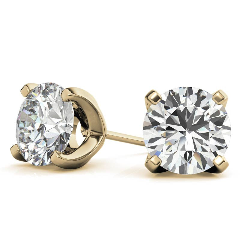 Solstice Round Moissanite Stud Earrings