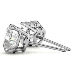 Heart Moissanite Basket Stud Earrings