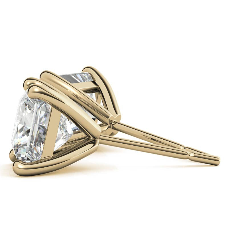 4-Prong Martini Princess Moissanite Stud Earrings