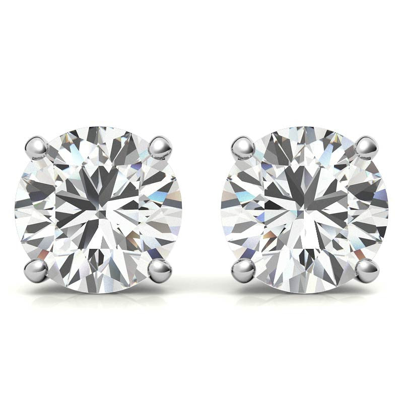 4-Prong Round Martini Moissanite Stud Earrings