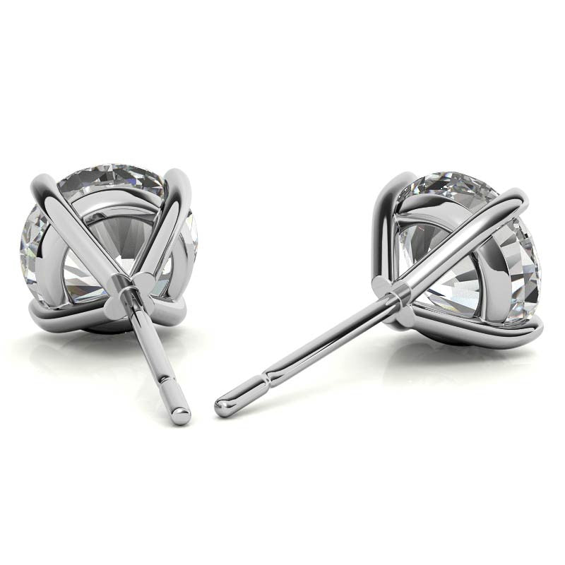 4-Prong Round Martini Moissanite Stud Earrings