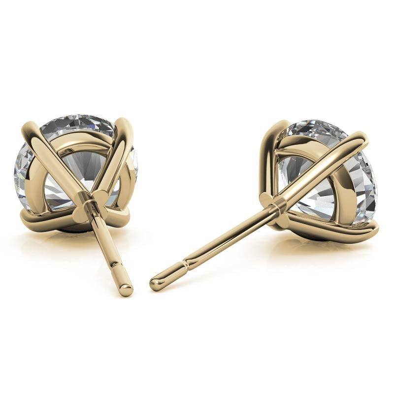 4-Prong Round Martini Moissanite Stud Earrings