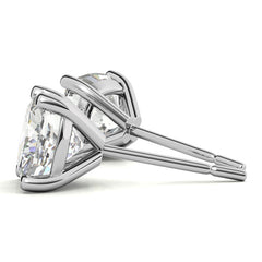 4-Prong Cushion Martini Moissanite Stud Earrings