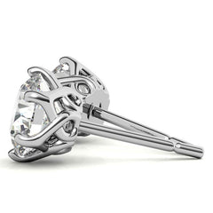 6-Prong Interwoven Crown Moissanite Stud Earrings